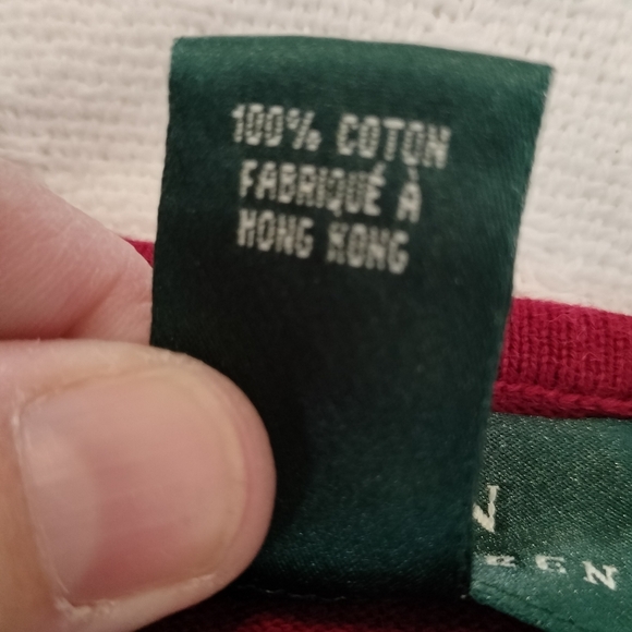 VTG Lauren Ralph Lauren Duck Hunter Intarsia Sweater Red cotton Medium - Picture 13 of 16